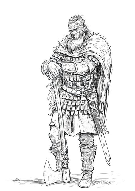 How To Draw a Viking . Easy To Follow Step By Step Tutorial | Viking drawings, Warrior drawing ...