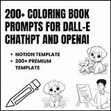 200  Coloring Book Prompts For AI coloring ideas sketch template