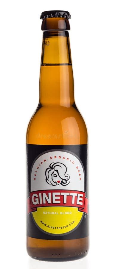 Bottle of Belgian Ginette Natural Blond Beer Editorial Photo - Image of product, belgian: 109381646