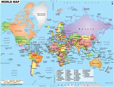 World Map With Countries Google - London Top Attractions Map