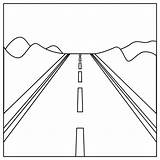 Highway Coloring Page sketch template