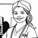 Nurse In Scrubs Coloring Page  Pagescom sketch template