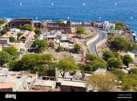 Aerial view of Cidade Velha, Santiago, Cape Verde (Cabo Verde Stock ...