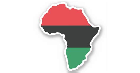 Red, Black & Green Africa Flag Sticker | Zazzle