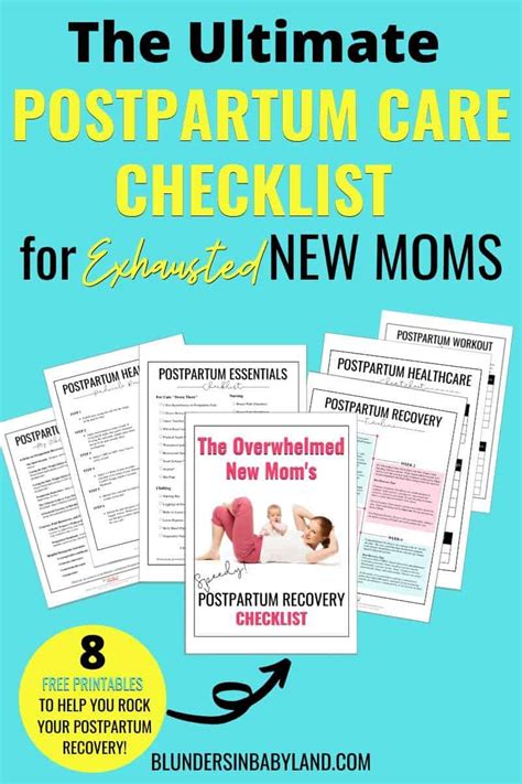 Postpartum Care Checklist for Moms - Postpartum Care Essentials ...