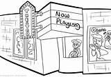 Theatre Stage Coloring Pages Sketch Page sketch template