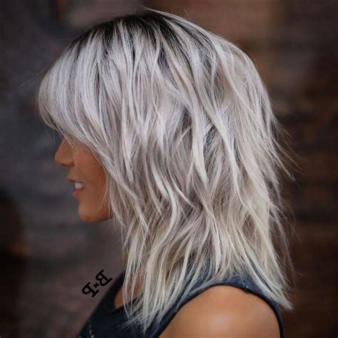 20 Photos Gray Razored Shag Haircuts with Black Roots