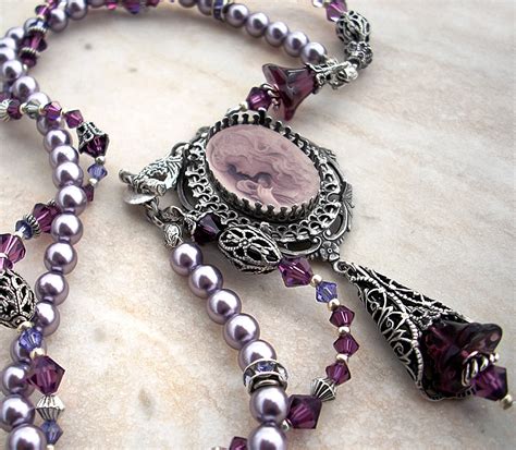 Purple Pearl Necklace by Aranwen on DeviantArt