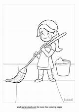 Clean Floor Coloring Page Free At Home  Coloring Home sketch template
