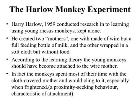 Harlow Monkey Experiment