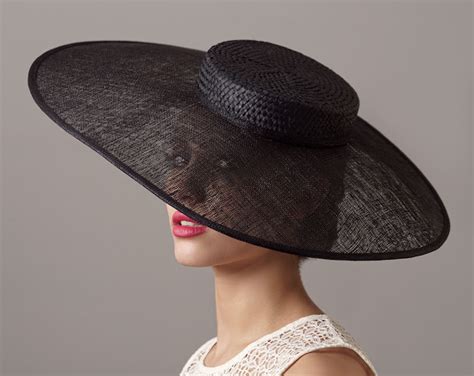 Elegant Black Wedding Hat for Women, Black Church Hat, Black Tea Party ...