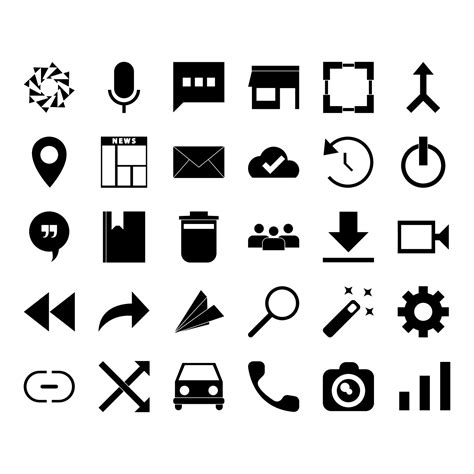 utility icon set 15584290 Vector Art at Vecteezy