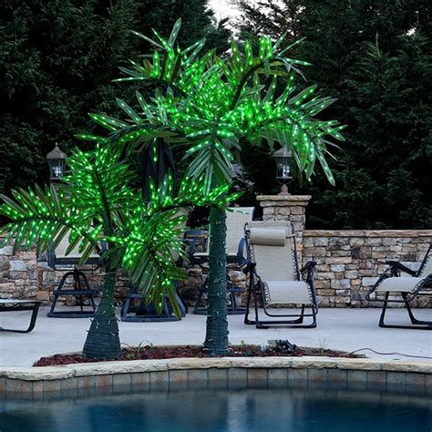 Lighted Palm Trees - Yard Envy