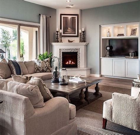 How To Arrange Furniture With A Corner Fireplace - Setting For Four ...