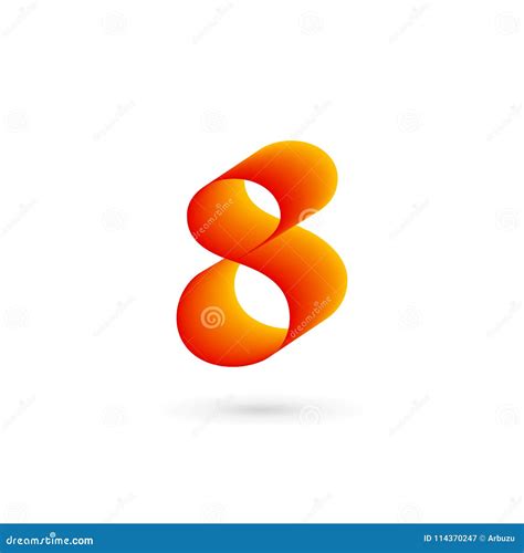 Number 8 Logo Icon Design Template Elements Stock Vector - Illustration of signs, abstract ...