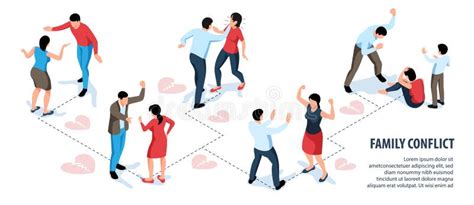 Family Conflict Infographics Stock Vector - Illustration of person ...