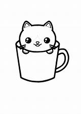 Cute Cats Coloring Pages To Print sketch template