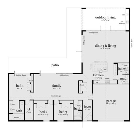 Floor Plans For L Shaped Ranch With 3 Car Garage / 4 Advantages of L-Shaped Homes and How They ...