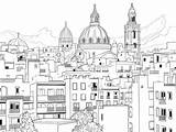 Spain Based Adult Coloring Activity  Page sketch template