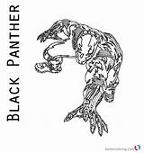 Cool Marvel Black Panther Drawing Coloring Page  Free Printable sketch template