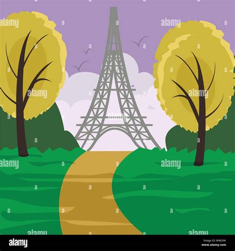Paris scenic view Stock Vector Images - Alamy