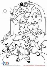 Printable Coloring Pictures Of The Three Little Pigs Pages sketch template