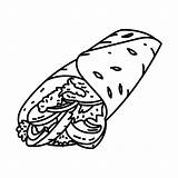 Kebab Doner Vectorified Meats Sketch Coloring Page sketch template