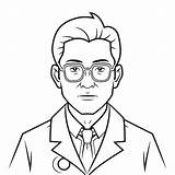 Mad Scientist Coloring Fun  Page sketch template