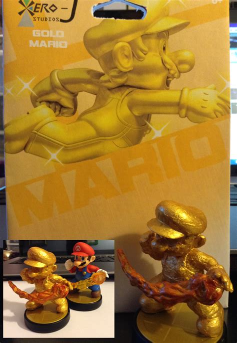 Custom Amiibo: Gold Mario by Xero-J on DeviantArt