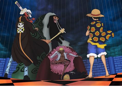 Doflamingo vs Luffy vs Law by konvict3d on DeviantArt