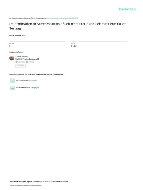 2015 Determination of Shear Modulus | PDF | Strength Of Materials | Geotechnical Engineering