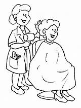 Hairdresser And Barber Coloring Pages  Best For Kids sketch template