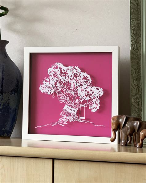 Personalised Gift Paper Cut Art Family Tree Wall Art - Etsy
