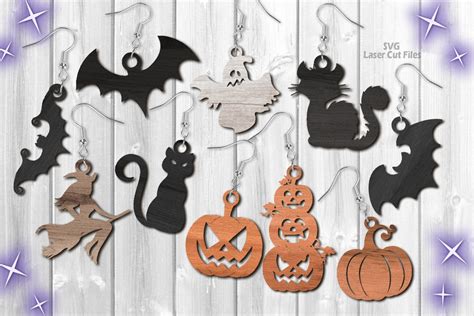 Halloween Earrings SVG Halloween Svg Halloween Dangle Earrings Laser ...