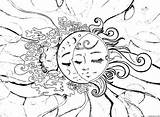 Moon And Sun Coloring Pages sketch template