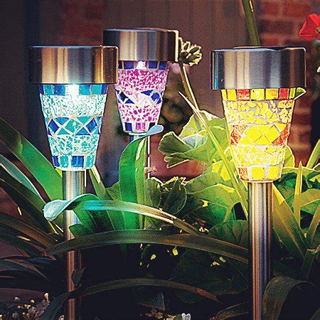 Sogrand Solar Garden Lights Outdoor Decorations Mosaic Home Decor Stakes Yard Decorative Stake ...