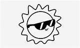 Sun With Sunglasses Coloring Page sketch template