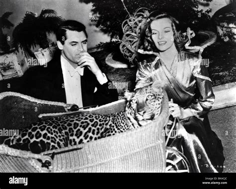 BRINGING UP BABY (1938) CARY GRANT, KATHARINE HEPBURN LEOPARD BUB 003P Stock Photo - Alamy