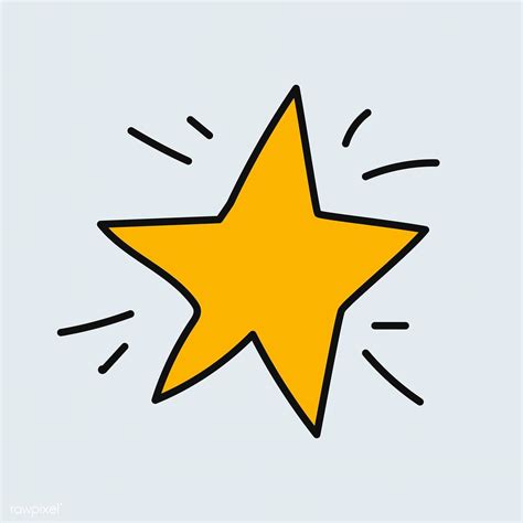 Hand drawn yellow star vector | free image by rawpixel.com / Adj Doodle ...