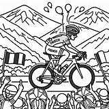 Coloring Page Of The Tour De France cyclist Download Or Print For Free sketch template