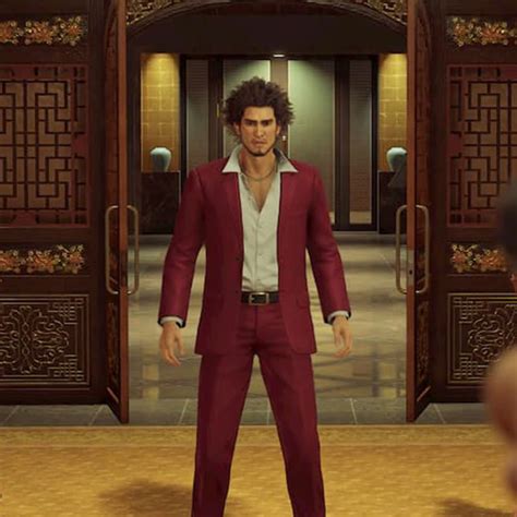 Yakuza Like a Dragon Ichiban Kasuga Maroon Cosplay Suit Costume