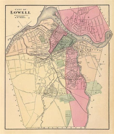 Map Of Lowell Massachusetts - Tourist Map Of English