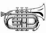 Trumpet Coloring Pages sketch template