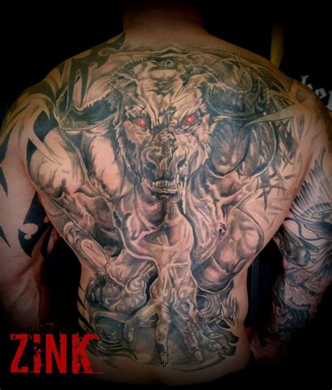 Minotaur on back Greek mythology #tattoo #tattoos #tattooart # ...