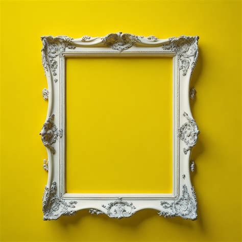 Premium AI Image | frame by a yellow wall