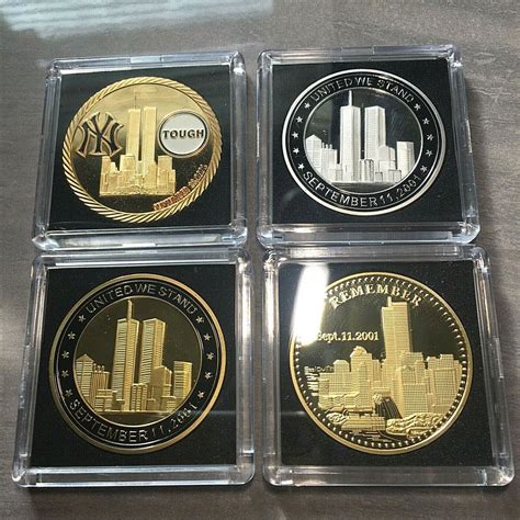 9/11 Challenge Coin Set of 4 20th Anniversary "United We Stand" NY ...