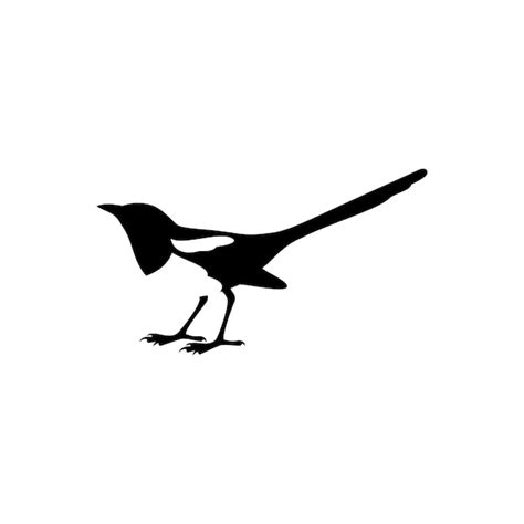 Premium Vector | Black white magpie bird logo design