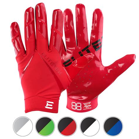 EliteTek RG-14 Football Gloves (Red, Youth XS) - Walmart.com