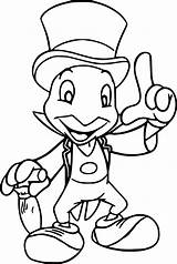Pinocchio Jiminy Cricket One Coloring Page  Wecoloringpagecom sketch template