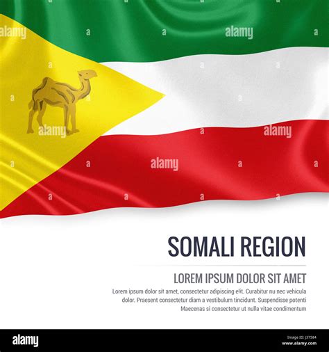 Somali Region flag. Flag of Ethiopian state Somali Region waving on an ...